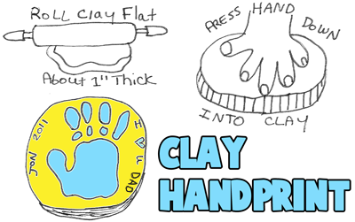 How to Make Dad Clay Handprints