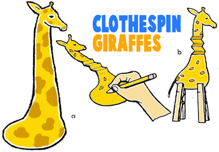 Making Clothespin Giraffes