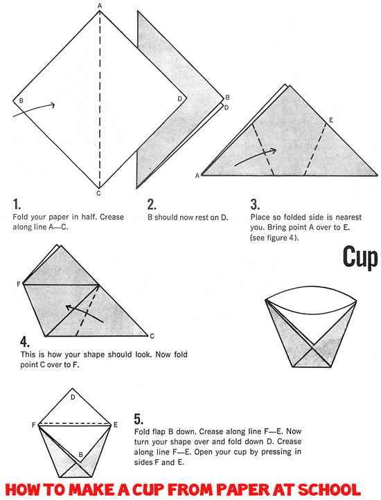 Origami Cups How To Fold Origami Drinking Cups Paper Folding 