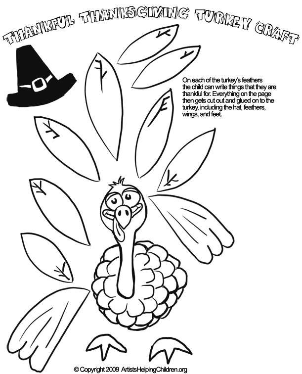 Thanksgiving Turkey Paper Doll Crafts Activity Coloring Pages Printouts ...