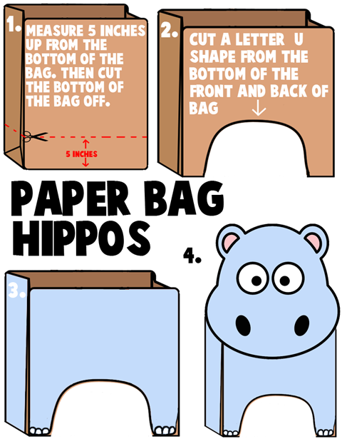 how to draw a hippo for kids
