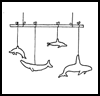 Dolphin and Whale Mobile Craft (PDF)   : Dolphin Crafts Activities for Children