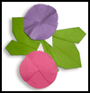  How to Make an Origami Model of a Morning    Glory Flower