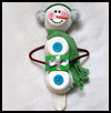 Snowman      on a Stick   : Snowmen Crafts for Children