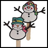 Snowman      Puppets  : Snowman Crafts for Kids 