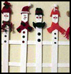 Snowmen      Fence    : Winter Snowman Craft Ideas