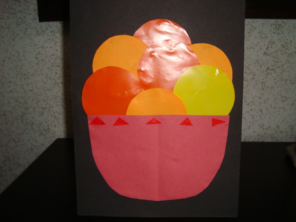 A Bowl of Oranges Collage - Craft for Chinese New Year - Kids Crafts