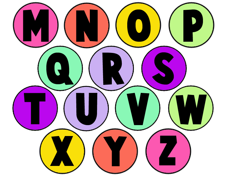 printable colored letters