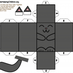 Black Cat Foldable Paper Toy Craft for Halloween - Kids Crafts & Activities
